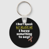 Porte-clés Sensibilisation sur l'autisme Conscience non verba (Verso)