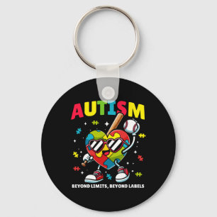 Porte-clés Sensibilisation sur l'autisme de baseball Puzzle c