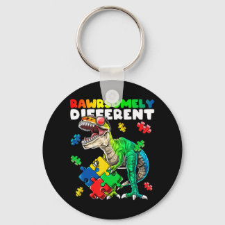 Porte-clés Sensibilisation sur l'autisme de dinosaures très d