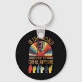 Porte-clés Sensibilisation sur l'autisme de la gentillesse ré (Verso)