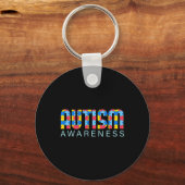 Porte-clés Sensibilisation sur l'autisme Handicap Mois Soutie (Recto)