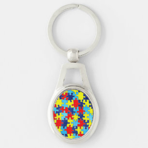 Porte-clés Sensibilisation sur l'autisme-Puzzle par Shirley T