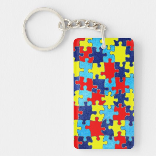 Porte-clés Sensibilisation sur l'autisme-Puzzle par Shirley T (Devant)
