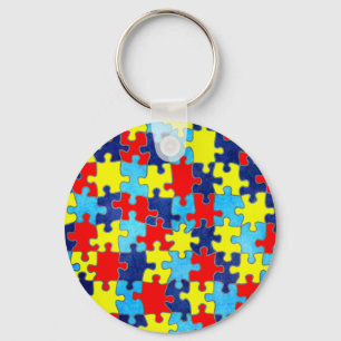 Porte-clés Sensibilisation sur l'autisme-Puzzle par Shirley T