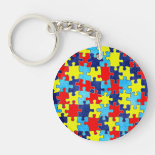 Porte-clés Sensibilisation sur l'autisme-Puzzle par Shirley T