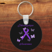 Porte-clés Sensibilisation Violet Maladie invisible (Recto)