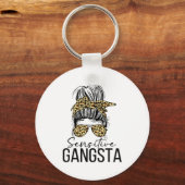 Porte-clés Sensitive Gangsta Gangster Funny Meme Saying Quote (Recto)