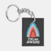 Porte-clés Sentez Jawsome Requin amusant Puns d'été (Devant gauche)