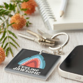 Porte-clés Sentez Jawsome Requin amusant Puns d'été (Devant Droit)