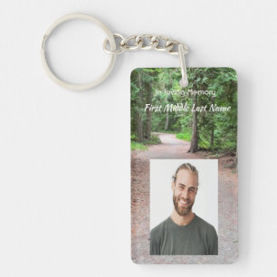 Porte-clés Sentier de randonnée pédestre en forêt pour photos