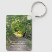 Porte-clés Sentier forestier d'arbres de chemin de prière de (Verso)
