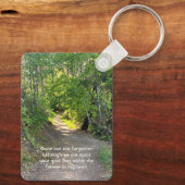 Porte-clés Sentier forestier d'arbres de chemin de prière de (Verso)