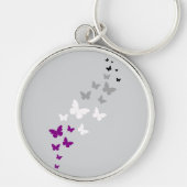 Porte-clés Sentier papillon de la fierté asexuelle (Devant)