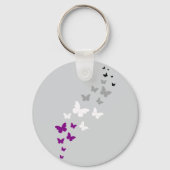 Porte-clés Sentier papillon de la fierté asexuelle (Recto)