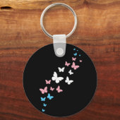 Porte-clés Sentier papillon de la fierté transgenre (Verso)