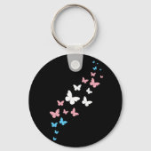 Porte-clés Sentier papillon de la fierté transgenre (Verso)
