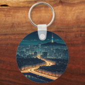 Porte-clés Séoul Corée du Sud Vue nocturne (Recto)