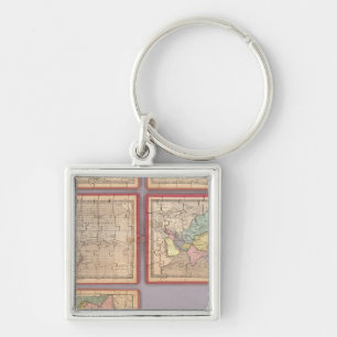 Porte-clés Sept cartes du monde