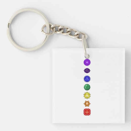 Porte-clés Sept chakras verticaux (Devant)