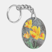 Porte-clés Séquence de trois tulipes jaunes / (Devant gauche)