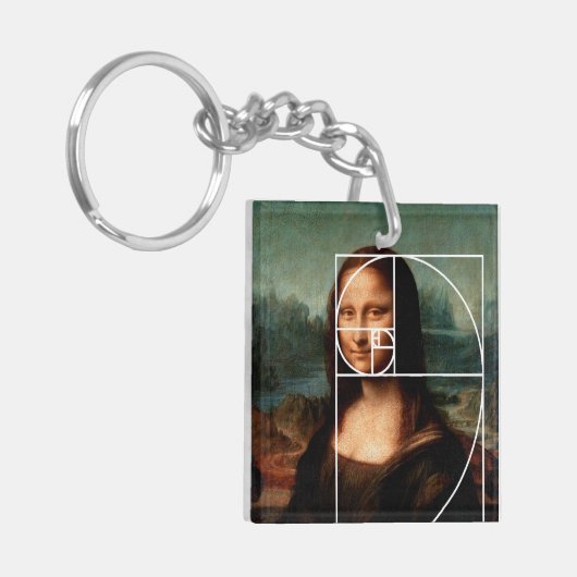 Porte-clés Séquence Leonardo da Vinci Mona Lisa Fibonacci (Devant gauche)