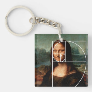 Porte-clés Séquence Leonardo da Vinci Mona Lisa Fibonacci