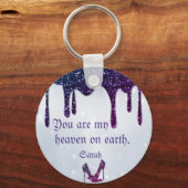 Porte-clés Séquins Violets, Talons (Recto)