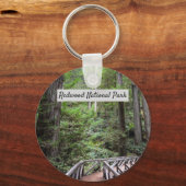 Porte-clés Séquoias avec pont en bois | Parc national de Redw (Recto)