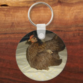 Porte-clés Serama poule avec porte - clé nain (Recto)