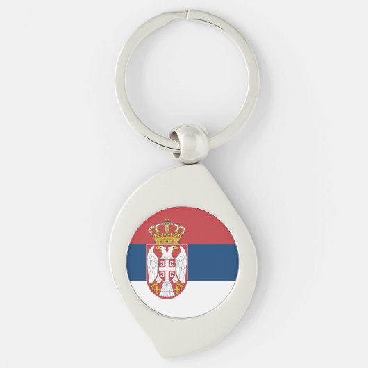 Porte-clés Serbia Flag (Devant)