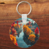 Porte-clés Serene River Shore Reflection Nature Art (Recto)