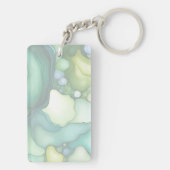 Porte-clés Sérénité dans les formes Abstraites vertes (Dos)