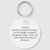 Porte-clés Sérénité séculaire (Recto)