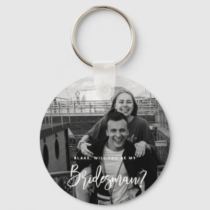Porte-clés Serez-vous mon Bridesman Photo Keyner