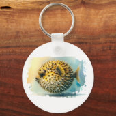 Porte-clés Série d'aquarelles : Poisson soufflé (Verso)