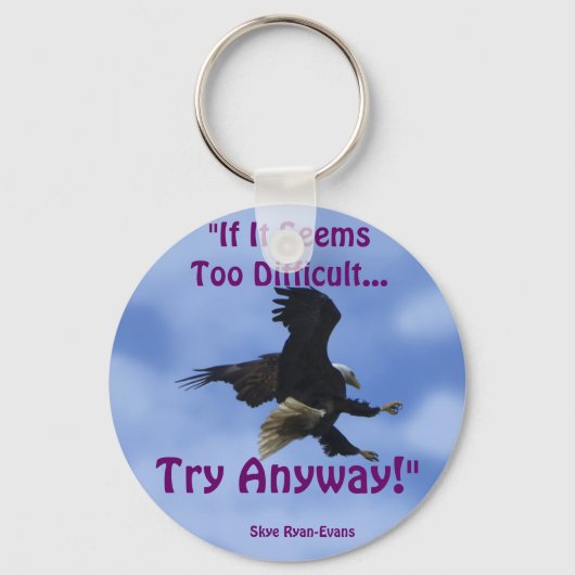 Porte-clés Série EAGLE "TRY ANYWAY" (Recto)