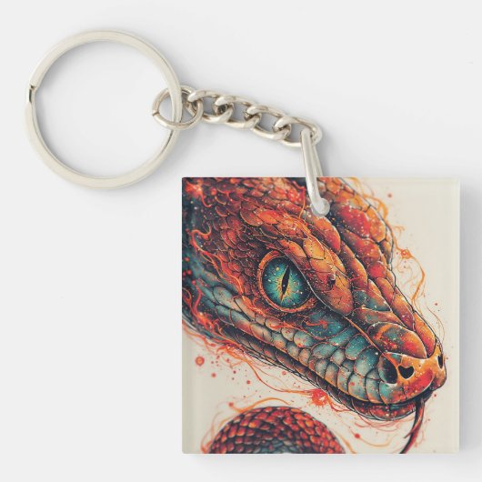 Porte-clés Serpent ardent à l'énergie dynamique (Devant)