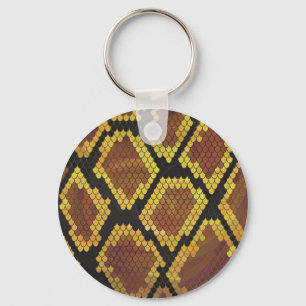 Porte-clés Serpent Brown et impression or