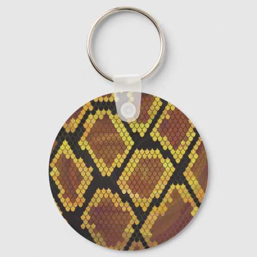 Porte-clés Serpent Brown et impression or (Recto)