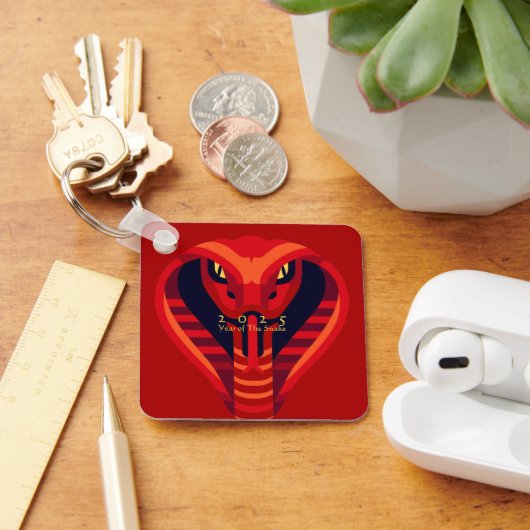 Porte-clés Serpent chinois moderne 2025 BSqK01 (Bureau)