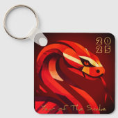 Porte-clés Serpent chinois moderne 2025 BSqK03 (Recto)