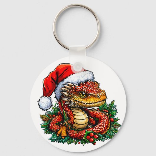 Porte-clés Serpent de Noël (Recto)