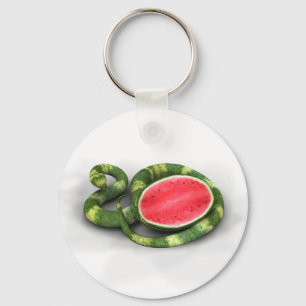 Porte-clés Serpent de pastèque vert