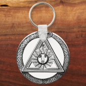 Porte-clés Serpent franc-maçon triangulaire (Recto)