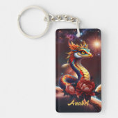 Porte-clés Serpent royal étoilé de l'univers. (Devant)