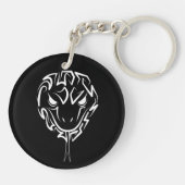 Porte-clés Serpent tribal noir et blanc (Dos)