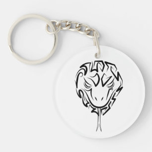 Porte-clés Serpent tribal noir et blanc
