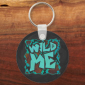 Porte-clés Serpent Wild Me Impression Brown et Turquoise (Recto)