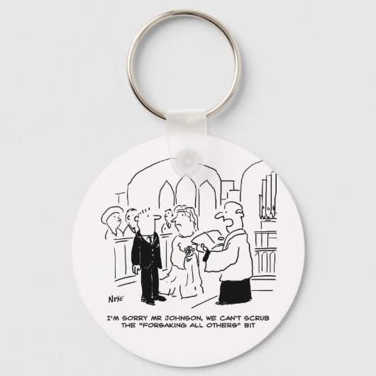 Porte-clés Service de l'église mariage Vicar ne peut pas frot (Recto)