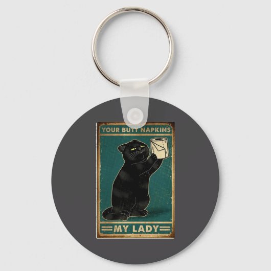 Porte-clés Serviettes épiques chat cul dame (Recto)